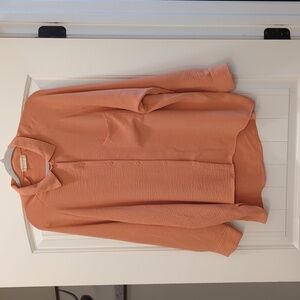 Altar'd State Peach Button-Up Blouse